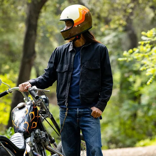Vista 5 de Biltwell Gringo - Casco de motocicleta de cara completa DOT ECE R22.06 para el 20º aniversario