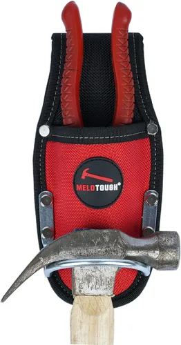 Vista 12 de MELOTOUGH Funda de Alicates Soporte de Herramientas y Soporte de Martillo de Bucle de Acero Resistente para Cinturón de Herramientas Organizador