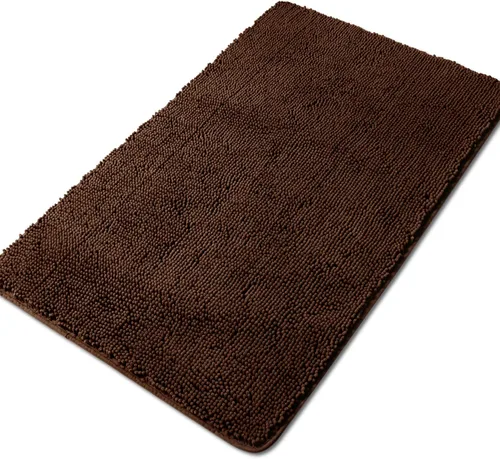 Vista 71 de Yeaban Alfombra de pasillo de baño de 24 x 72 pulgadas, antideslizante, alfombra de baño larga de felpilla gruesa, absorbente y lavable, alfombra