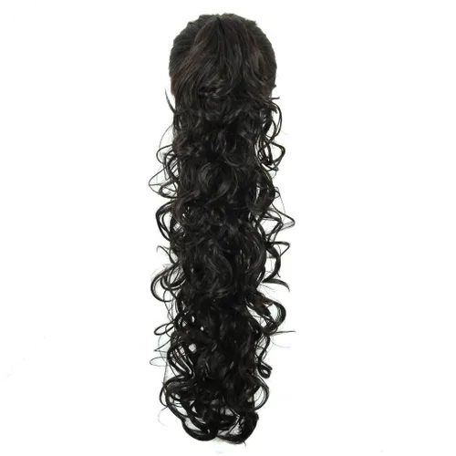 Vista 13 de S-ssoy extensión de cabello sintético rizado para cola de caballo de 31 pulgadas de largo con pinza de garra, pieza de pelo para coleta ondulado 12#