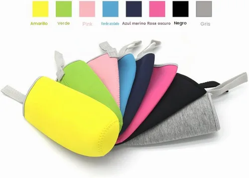 Vista 3 de Kvvdi Paquete de 8 fundas de neopreno para botella de agua de 12 oz - 18 onzas, funda de botella de vidrio aislada de 16.9 oz