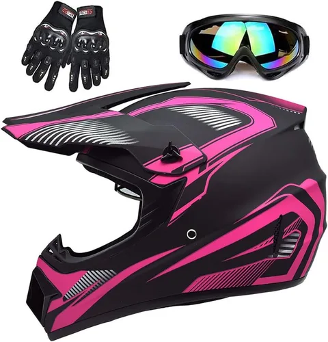 Vista 11 de Casco para adultos de 4 ruedas, casco de motocross DOT/FMVSS-218, cómodo y transpirable, casco completo para locomotoras utilizadas en todas