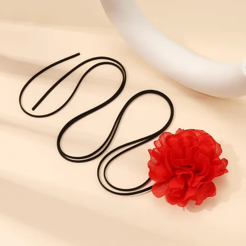 Vista 2 de Gargantilla de flores para mujer, novias, bodas, fiestas, collares de verano