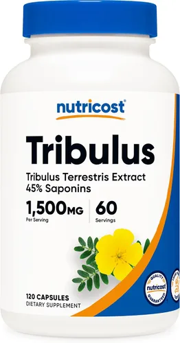 Vista 6 de Nutricost Extracto de Tribulus Terrestris 750mg, 120 Cápsulas (3 Botellas)