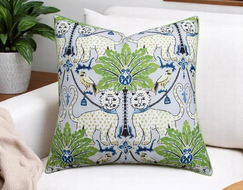 Vista 4 de Shorey Wild Impreso 45x45 cm Funda de Cojín - Funda de Cojín Cuadrada - Acento Decorativo para Sofá, Sillón, Silla, Dormitorio, Estilo Granja