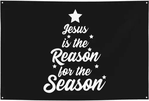 Vista 11 de Cartel de Jesús es la razón de la temporada navideña de 47 x 71 pulgadas, pancarta de fondo para decoración de bienvenida para bodas, fiestas y patio