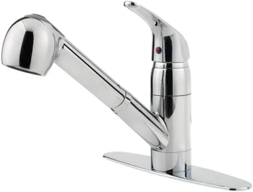 Vista 7 de Grifo de cocina de Pfister con un mango extraíble de 1 o 3 orificios, sin plomo, serie Pfirst, G133-10SS Acero inoxidable