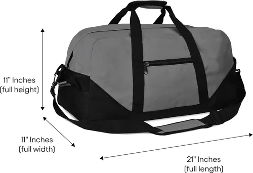 Vista 7 de Bolsa de lona grande de 21" con correa ajustable