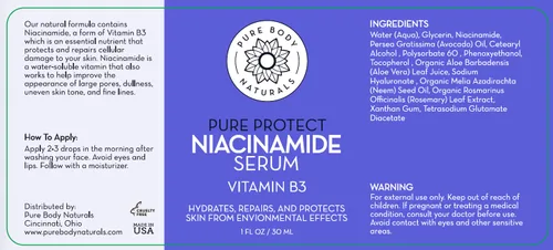 Vista 8 de Pure Body Naturals, suero de niacinamida con vitamina B3, 1 onza líquida, crema súper hidratante para una cara y cuerpo de aspecto más joven, loción