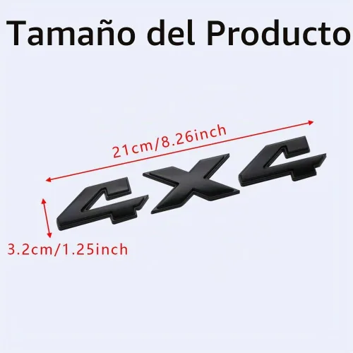 Vista 2 de Adhesivo para emblema de 4 x 4, calcomanía para guardabarros 3D Negro