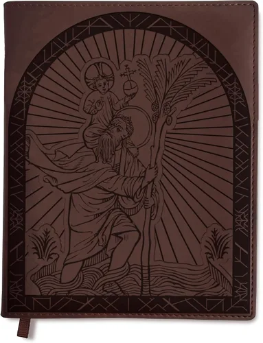 Vista 20 de Diario de cuero de Sunny Lark con alas de ángel Diario de cuero rellenable para mujeres y hombres Diario de oración espiritual con alas de ángel