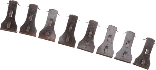 Vista 8 de Hyuduo 8 ganchos de ladrillo para ladrillos compatibles con LEGO, perchas de acero resistentes para ladrillos de construcción, se adaptan a