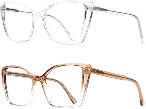 Vista 25 de Gafas de Bloqueo de Luz Azul para Mujeres, de Gran Tamaño con Estilo Ojo de Gato para Computadora y Videojuegos Antirreflejos y Anti-UV RF6204 Verde