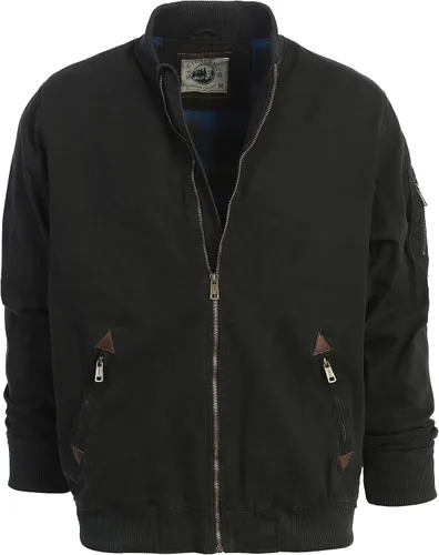 Vista 7 de Gioberti - Chaqueta bomber para hombre, de sarga, 100 % de algodón, con cremallera completa