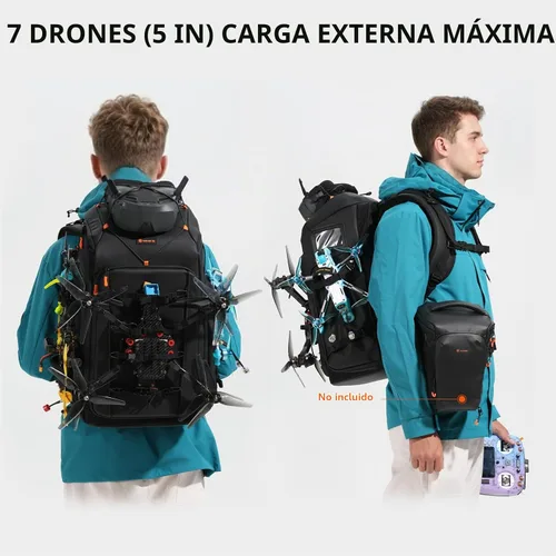 Vista 2 de TARION FPV Drone Camera Mochila Extra Grande 30L FlightPro