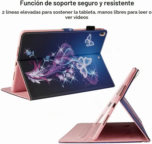 Vista 4 de Dteck Funda de 10.5 pulgadas para iPad Air 2019 (3ª generación, A2152 A2123 A2153) / iPad Pro 2017 (A1701 A1709) Tablet - Funda tipo cartera #00-02