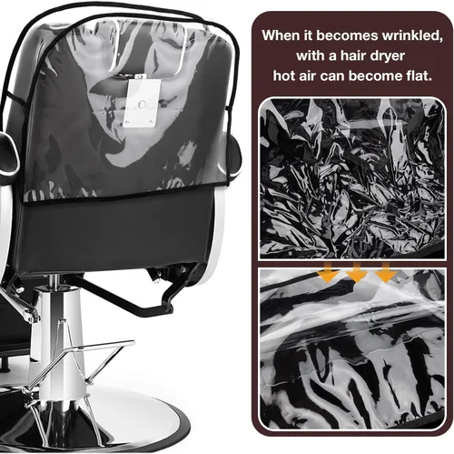 Vista 6 de Noverlife Protector redondo para silla de barbero, funda de vinilo Cubierta protectora redonda