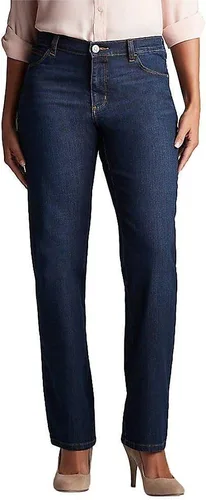 Vista 6 de Lee - Pantalones jeans para mujer petite, ajuste relajado, rectos azul auténtico