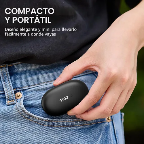 Vista 7 de TOZO Auriculares inalámbricos con micrófono integrado, llamadas claras, ergonómicos, ligeros, Bluetooth de 5.3 pulgadas, impermeables, sonido