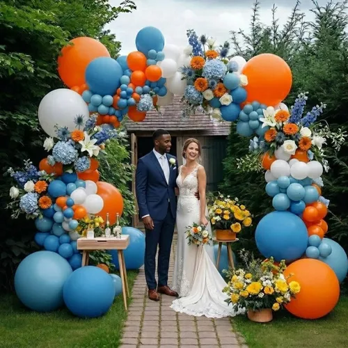 Vista 6 de Arco de globos de color azul polvoriento, kit de guirnalda de globos de látex para baby shower, cumpleaños, despedida de soltera, boda, graduación