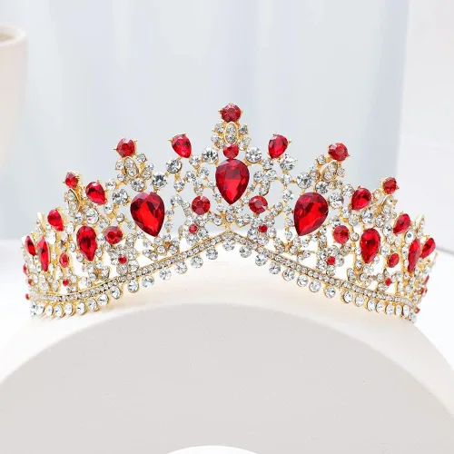 Vista 9 de Kamirola - Corona de reina y tiara corona de princesa para mujeres y niñas, diademas de cristal para novias, disfraces góticos de Halloween