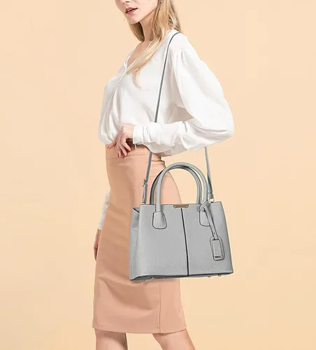Vista 4 de Covelin bolso de mano de cuero durable tamaño mediano, mini bandolera, para mujer.
