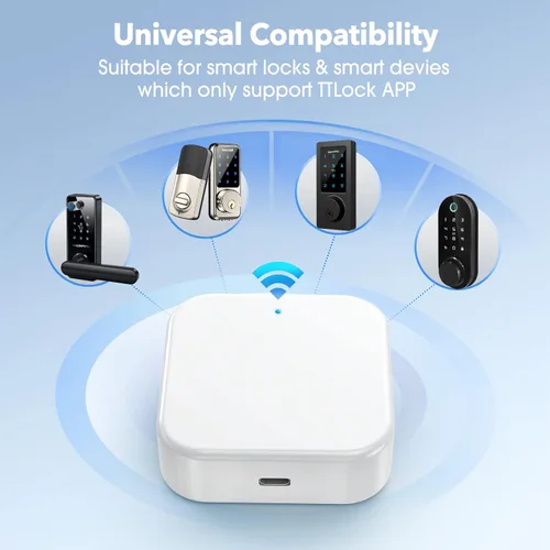 Vista 4 de Puerta de enlace inteligente Wi-Fi, concentrador G2 para entrada sin llave, control remoto y administración de cerrojo Bluetooth con aplicación