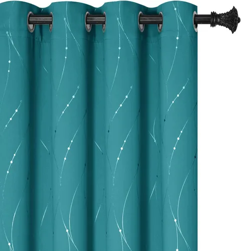 Vista 19 de BUHUA - Paneles de cortinas opacas para sala de estar, cortinas grises con aislamiento térmico, cortinas de ventana para dormitorio - 72 pulgadas