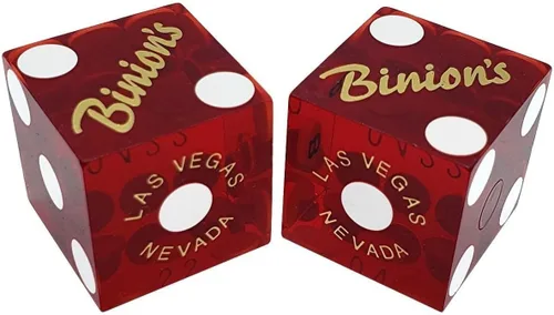 Vista 53 de Par de dados de casino en serie a juego - Auténticos dados de dados de Las Vegas 0.748 in, juegos de mesa y coleccionables - Aliante rojo pulido