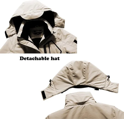 Vista 4 de Chaqueta de esquí impermeable para mujer con capucha