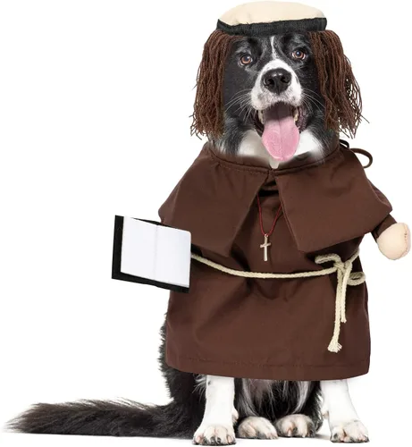 Vista 22 de NACOCO Disfraz de muñeca de Halloween para perro, estilo tijera, disfraz de mascota, Navidad, cosplay, muñeca ajustable, divertida ropa especial