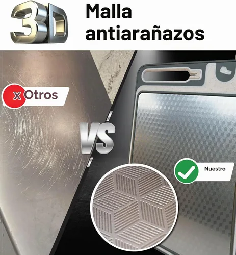 Vista 3 de Tabla de cortar de acero inoxidable - Tablas de cortar de acero inoxidable para cocina - Tablas de cortar de metal - Tabla de Cortar de Acero