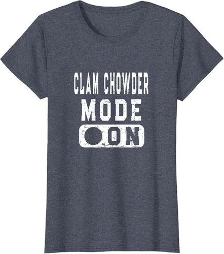 Vista 13 de Clam Chowder Mode On - Camiseta de broma de sopa de almejas, Negro