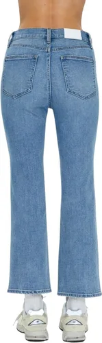 Vista 3 de Pantalones de mezclilla recortados Lennon de tiro alto para mujer
