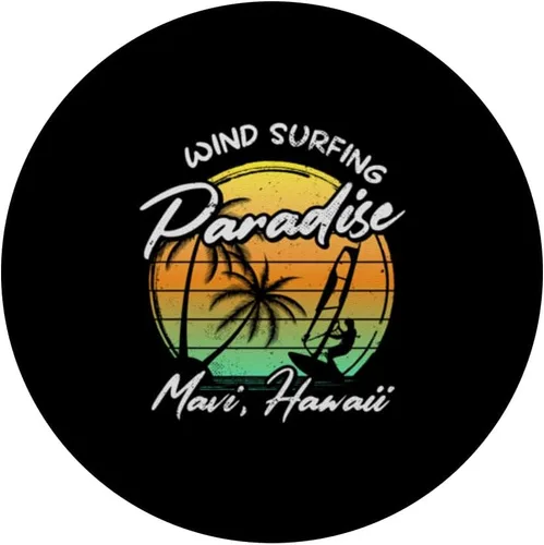 Vista 3 de Windsurf Paradise Maui Hawaii PopGrip intercambiable de Sailboard Windsurf PopSockets