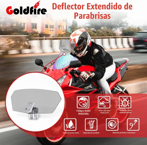 Vista 4 de Goldfire Extensión Universal de Parabrisas de Motocicleta Parabrisas Extendido Deflector Extensión de Parabrisas de Motocicleta Deflector de Viento