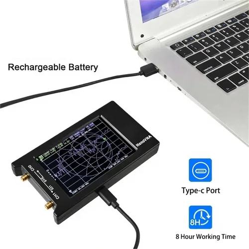 Vista 5 de Network Analyzer, 4" Vector Network Antenna Analyzer 10KHz-1.5GHz