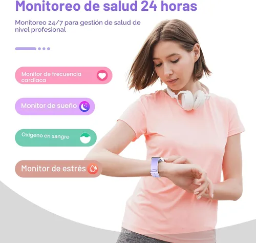 Vista 5 de TORJALPH Reloj inteligente para hombres y mujeres, compatible con iPhone, Samsung, teléfono Android, pantalla táctil completa de 1.69 pulgadas