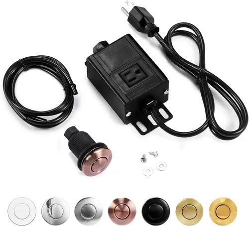 Vista 9 de CLEESINK - Kit de interruptor de aire para la parte superior del fregadero para eliminación de basura (2.5 pulgadas, negro)