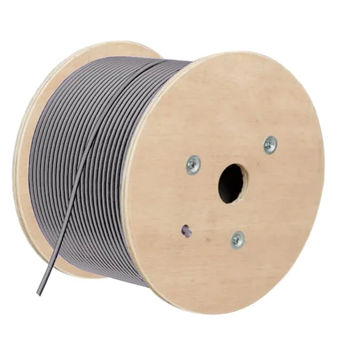 Vista 8 de Cable Ethernet Cat8 a granel de 650 pies Redondo S/FTP para exteriores e interiores, Cable de red LAN Cat8 de alta velocidad, 40 Gbps 2000 MHz, negro