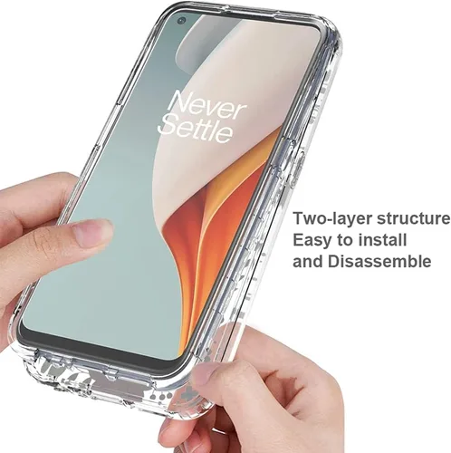 Vista 4 de Funda para Oneplus N10, Oneplus N10 5G para niñas, cuerpo completo, a prueba de golpes, transparente, suave, flexible, TPU, funda protectora