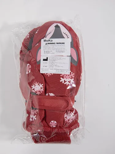 Vista 9 de MoKo Manoplas de esquí para niños, guantes de esquí aislados impermeables para niñas y niños, guantes de nieve de invierno para niños