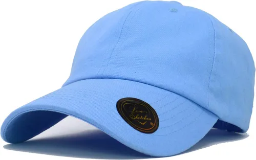 Vista 2 de Gorra de béisbol de estilo polo clásico bordado de algodón ajustable para hombres y mujeres de perfil bajo