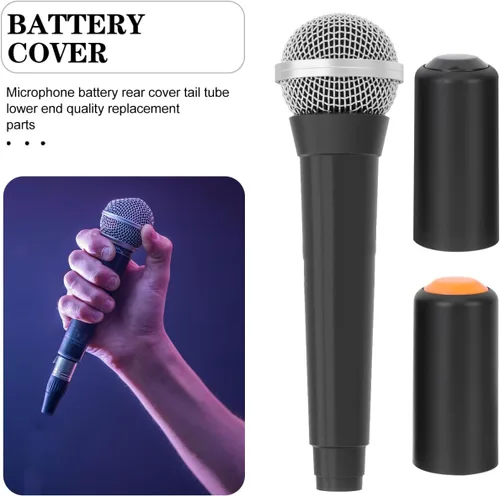 Vista 2 de 3 tapas de batería de micrófono para micrófonos compatibles con Shure Durable Fácil Instalación Cubierta de batería de repuesto para micrófono