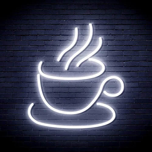 Vista 15 de AdvPro Señal de neón LED de silicona de la flexión del té o del café - azul - st16s33-fnu0410-b
