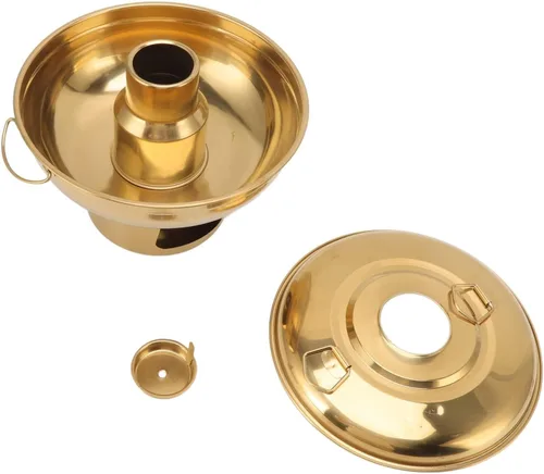 Vista 5 de Olla de acero inoxidable portátil de carbón de leña pequeña olla de hielo seco pequeña para una persona té de leche para suministros para el hogar