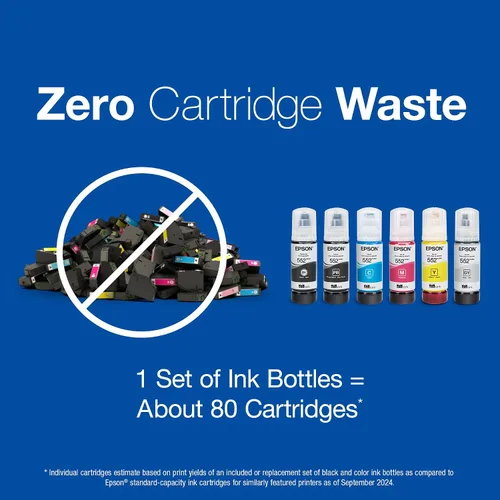 Vista 8 de Epson 552 EcoTank Ink Botella de ultra alta capacidad cian (T552220-S) Funciona con ET-8500, 8550