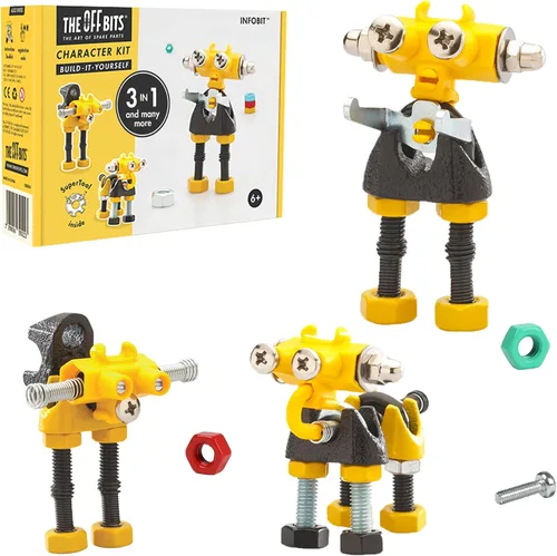 Vista 12 de The Off Bits ArtBit - Juego de construcción de juguetes robot, ideas educativas para regalos de Pascua, kit de aprendizaje de actividades STEM, kit