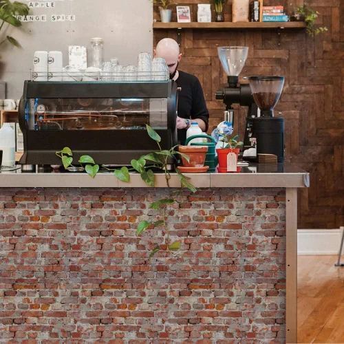 Vista 3 de Accesorios para casa de muñecas en miniatura, papel tapiz y suelo de casa de muñecas autoadhesivos, accesorios para casa de muñecas mini escala 1