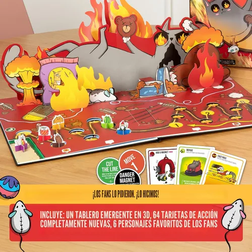 Vista 3 de Exploding Kittens: El Juego de Mesa - El Juego de Fiesta Lleno de Acción para Celebrar el 10º Cumpleaños - 2-6 Jugadores a Partir de 7 Años - Ideal